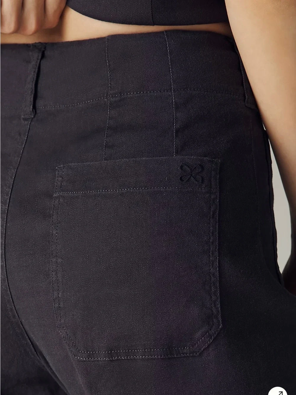 Anthropologie Maeve Colette
European Linen High-Rise Wide-leg Pants Black sz 39 - Picture 3 of 6